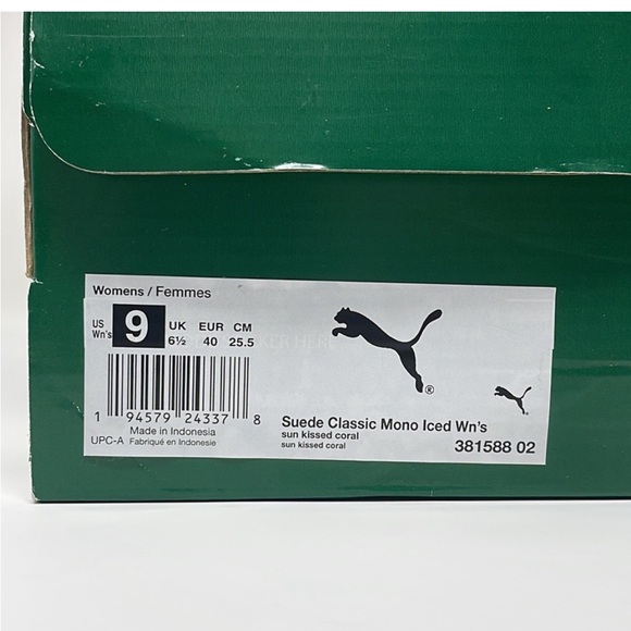 PUMA Suede Classic Mono Iced Pink Women’s Sneakers Size 9 381588 02 - Picture 3 of 4